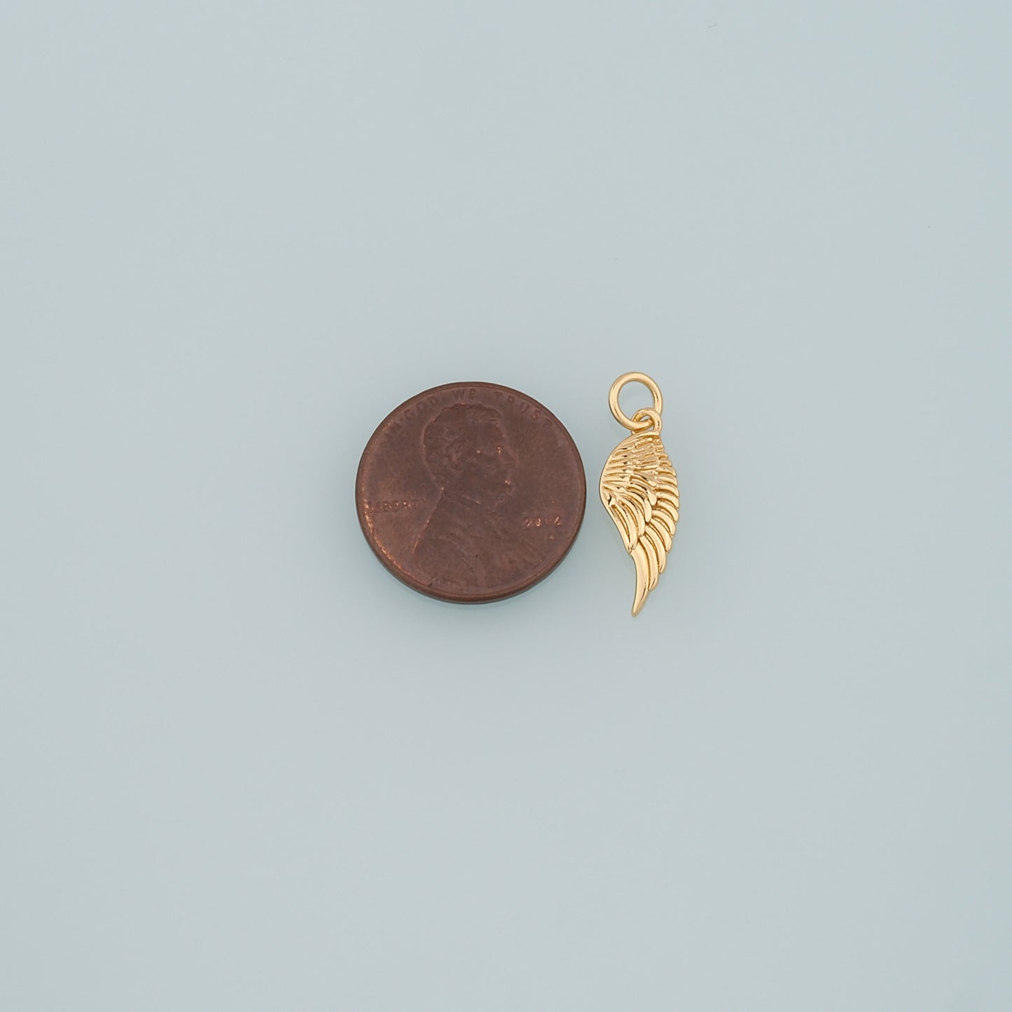Gold Wing Charms,18K Gold Filled Wings Pendant,Angel Wings Charm Bracelet Necklace for DIY Jewelry Making Supply