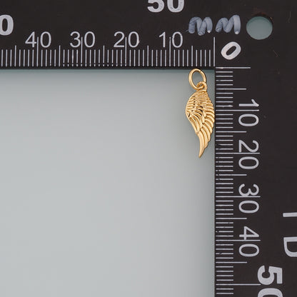 Gold Wing Charms,18K Gold Filled Wings Pendant,Angel Wings Charm Bracelet Necklace for DIY Jewelry Making Supply