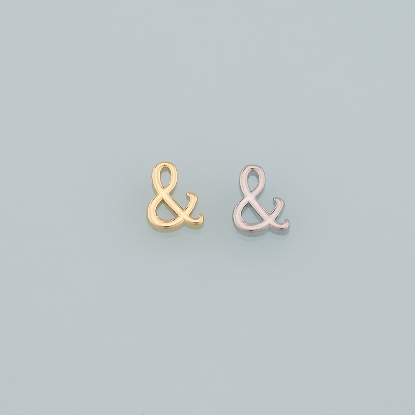 Gold Ampersand Bead,18K Gold Filled Symbol Spacer Beads Bracelet Necklace for DIY Jewelry Making Supply