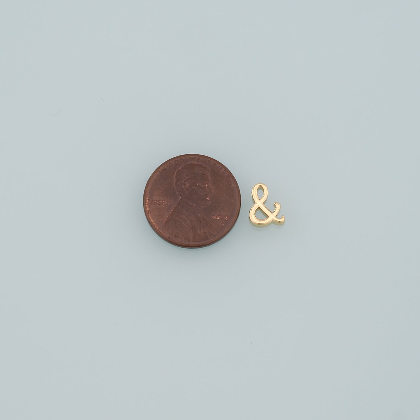 Gold Ampersand Bead,18K Gold Filled Symbol Spacer Beads Bracelet Necklace for DIY Jewelry Making Supply