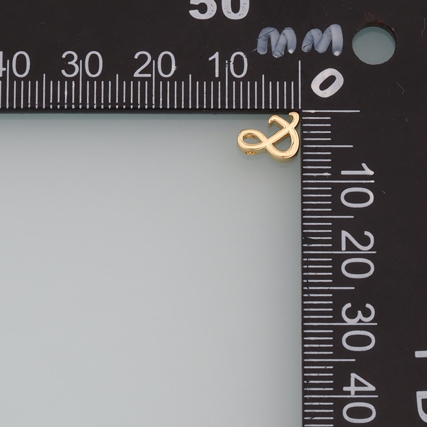 Gold Ampersand Bead,18K Gold Filled Symbol Spacer Beads Bracelet Necklace for DIY Jewelry Making Supply
