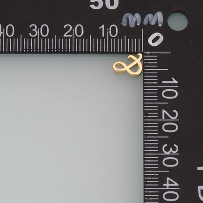 Gold Ampersand Bead,18K Gold Filled Symbol Spacer Beads Bracelet Necklace for DIY Jewelry Making Supply