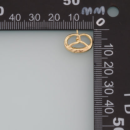 Gold Food Charms,18K Gold Filled Bread Pendant,Bread Charm Bracelet Necklace for DIY Jewelry Making Supply