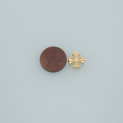 Gold Cross Spacer Beads Charms,18K Gold Filled Cross Bracelet Necklace for DIY Jewelry Making Supply