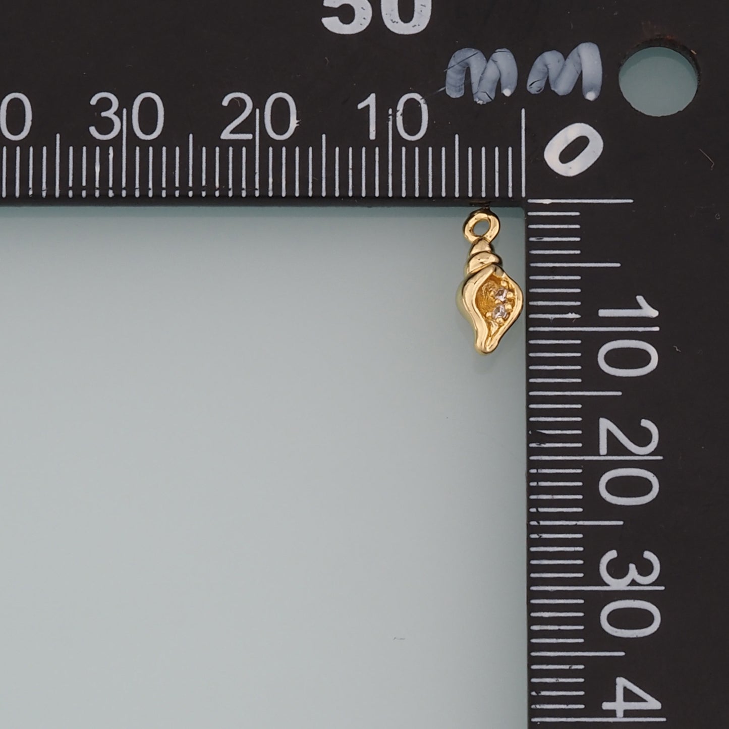 Gold Conch Charms,18K Gold Filled Conch Pendant,CZ Micro Pave Conch Shell Charm Bracelet Necklace for DIY Jewelry Making Supply