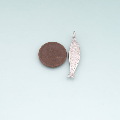 18K Gold Filled Fish Pendant,Ocean Charm Bracelet Necklace for DIY Jewelry Making Supply