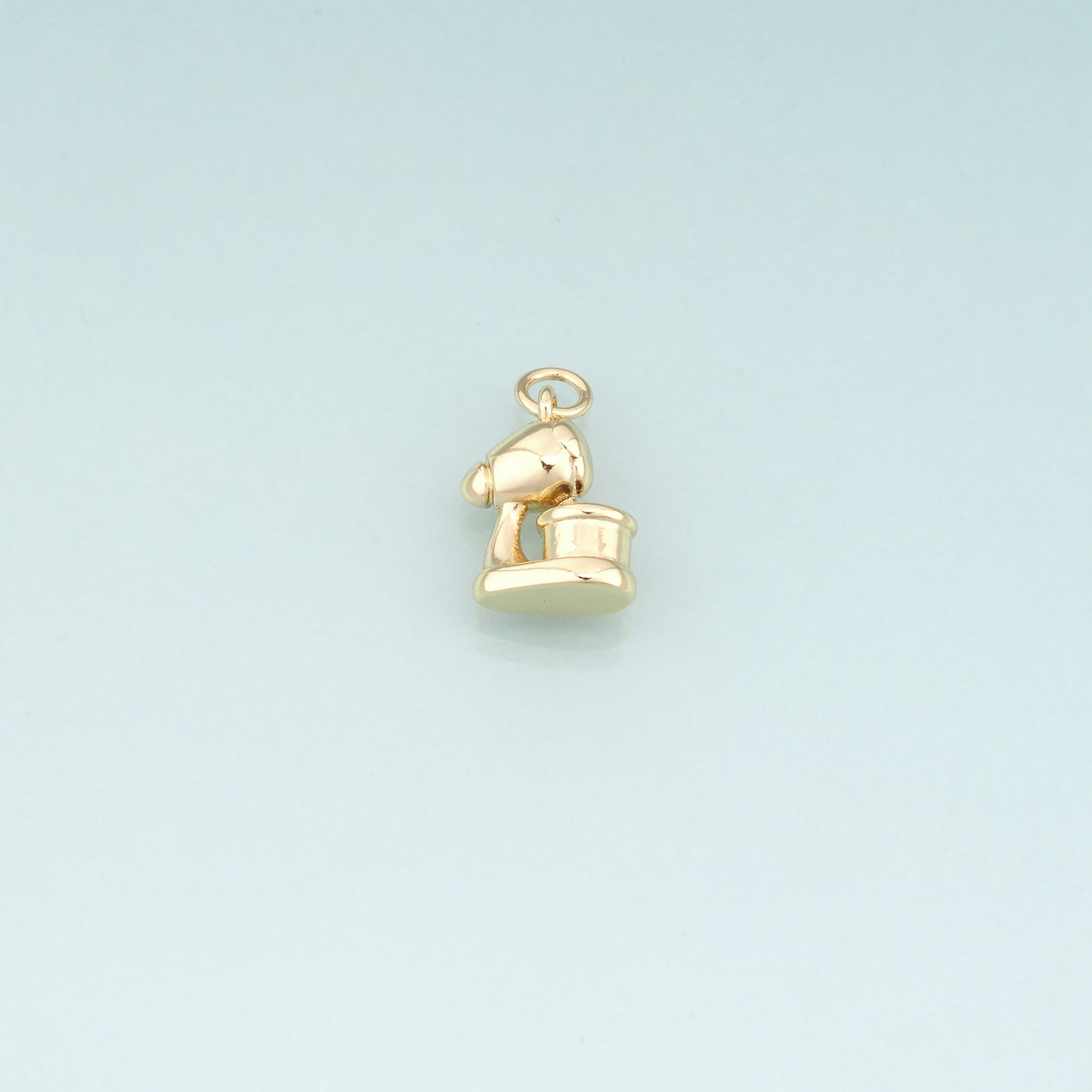 18K Gold Filled Coffee Machine Pendant,Drinks Charm Bracelet Necklace for DIY Jewelry Making Supply