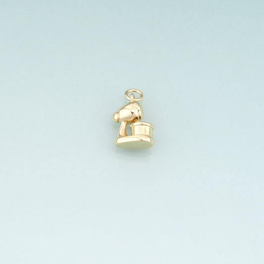18K Gold Filled Coffee Machine Pendant,Drinks Charm Bracelet Necklace for DIY Jewelry Making Supply