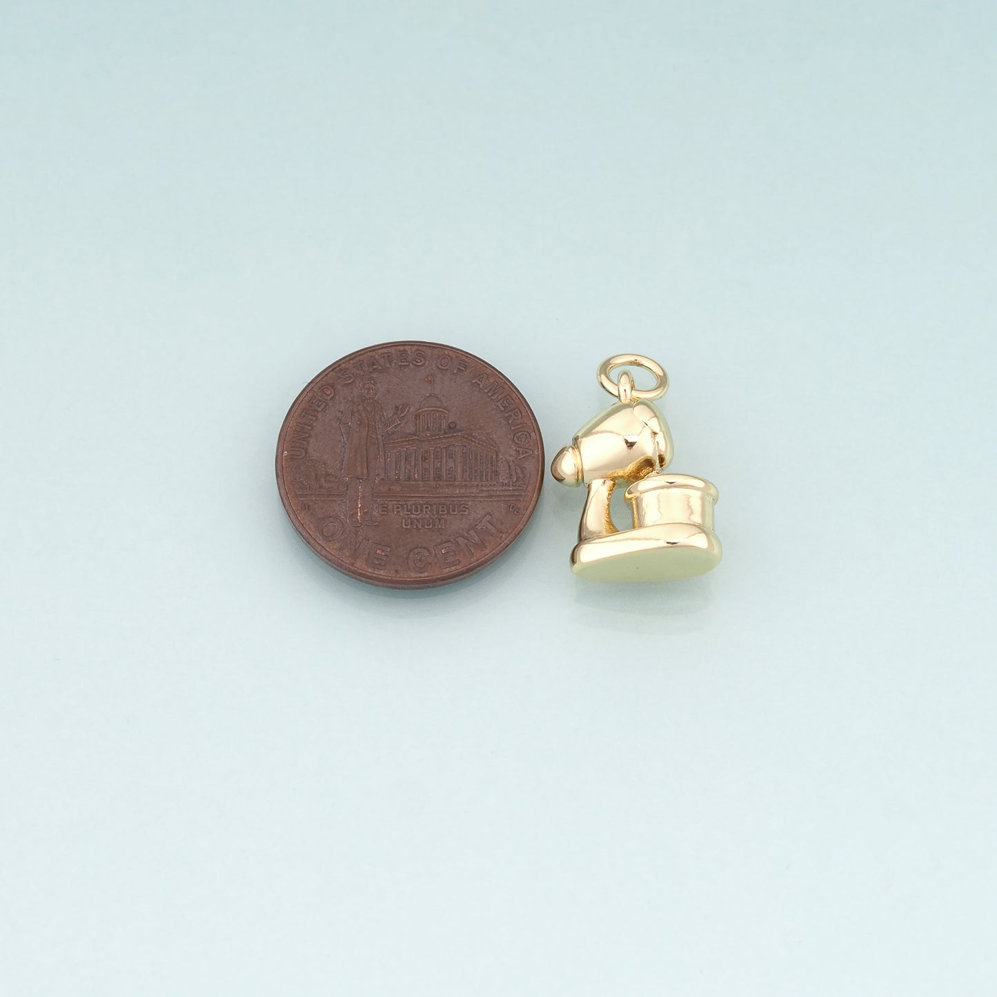 18K Gold Filled Coffee Machine Pendant,Drinks Charm Bracelet Necklace for DIY Jewelry Making Supply