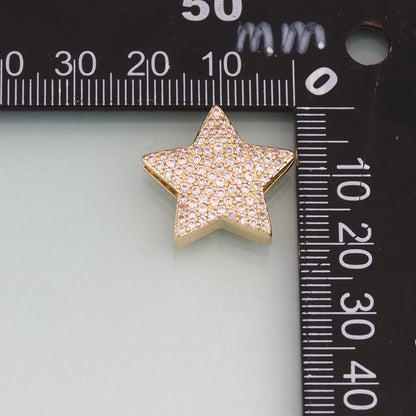 18K Gold Filled Pave CZ Star Spacer Beads,Star Beads Bracelet Necklace for DIY Jewelry Making Supply