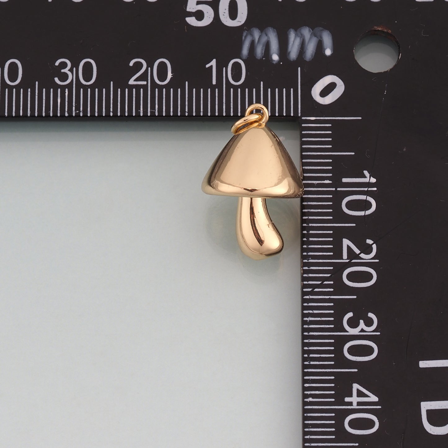 18K Gold Filled Mushroom Pendant,Cute Charm Bracelet Necklace for DIY Jewelry Making Supply