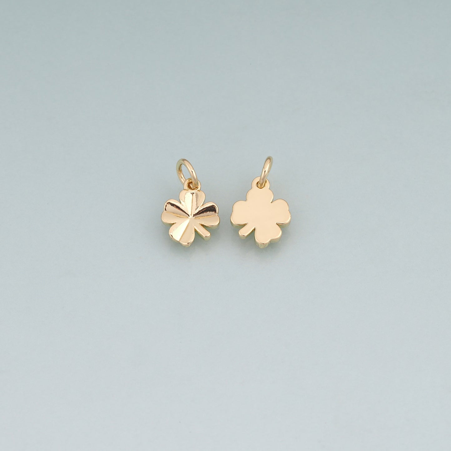 18K Gold Filled Four Clover Pendant,Lucky Charm Bracelet Necklace for DIY Jewelry Making Supply