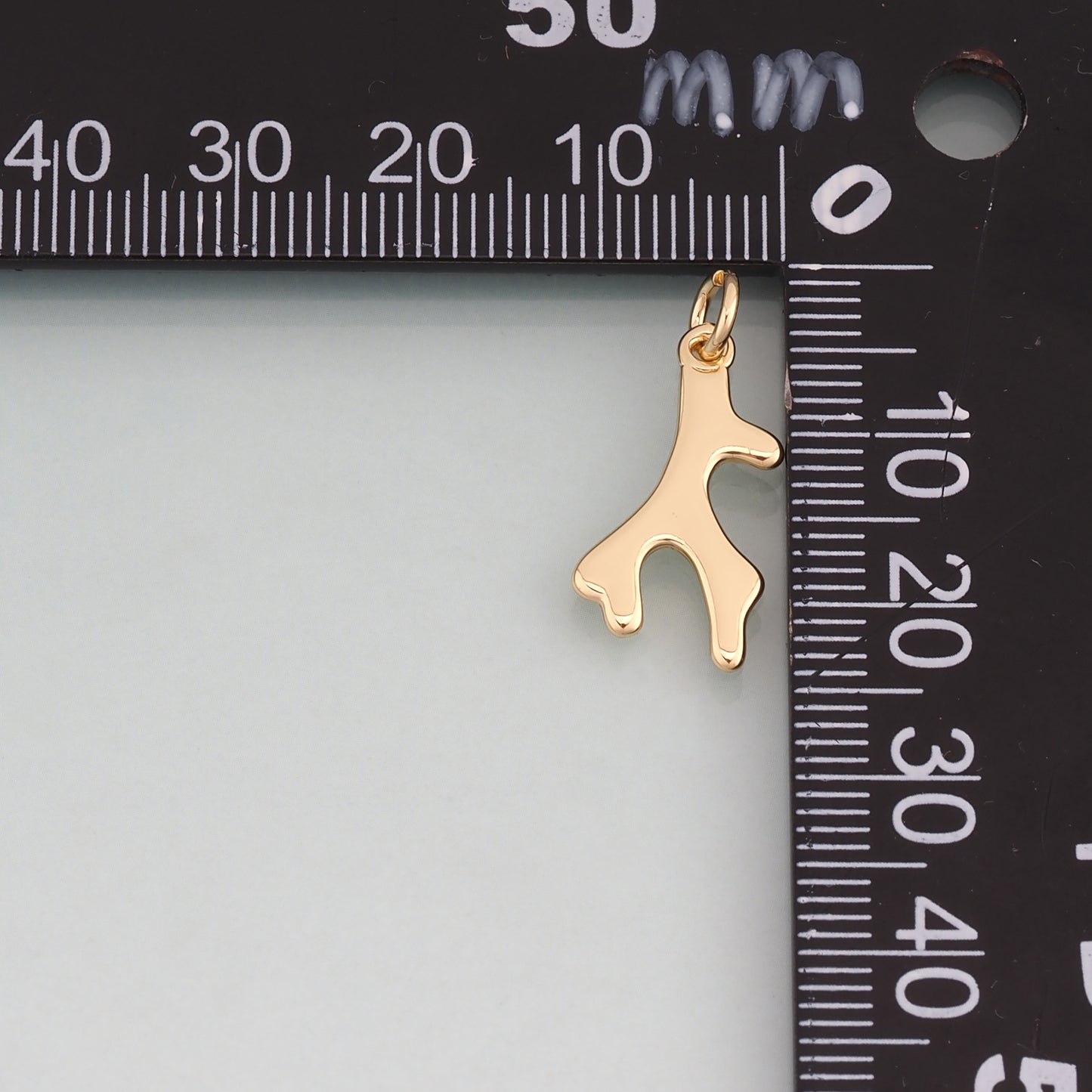 18K Gold Filled Antlers Pendant,Animal Charm Bracelet Necklace for DIY Jewelry Making Supply
