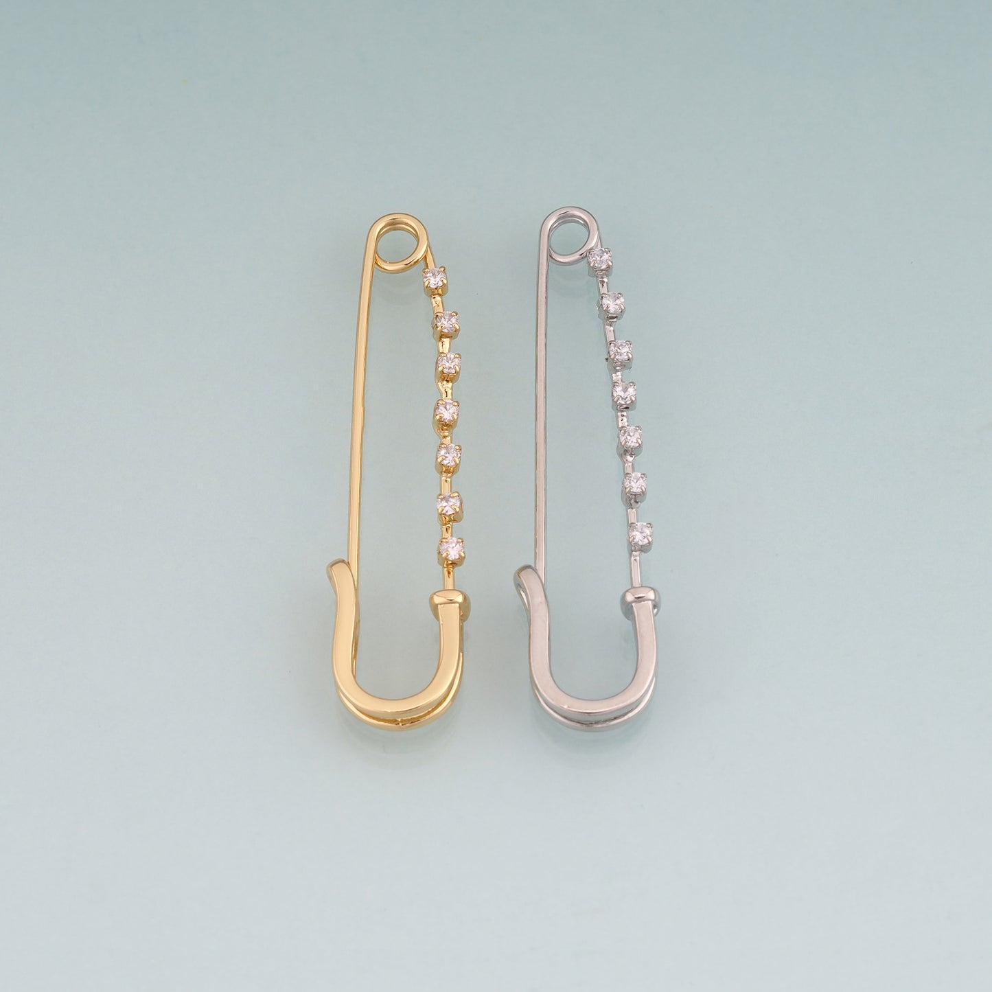 18K Gold Filled CZ Paperclip Pendant,Paperclip Charm Bracelet Necklace for DIY Jewelry Making Supply
