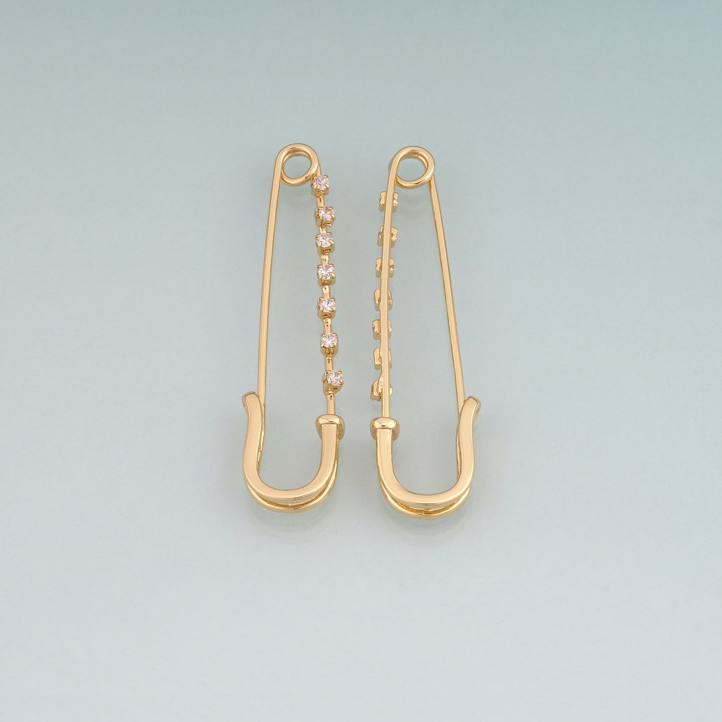 18K Gold Filled CZ Paperclip Pendant,Paperclip Charm Bracelet Necklace for DIY Jewelry Making Supply