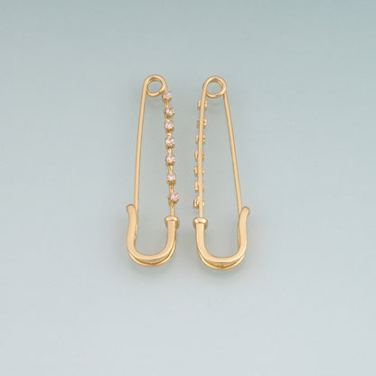 18K Gold Filled CZ Paperclip Pendant,Paperclip Charm Bracelet Necklace for DIY Jewelry Making Supply