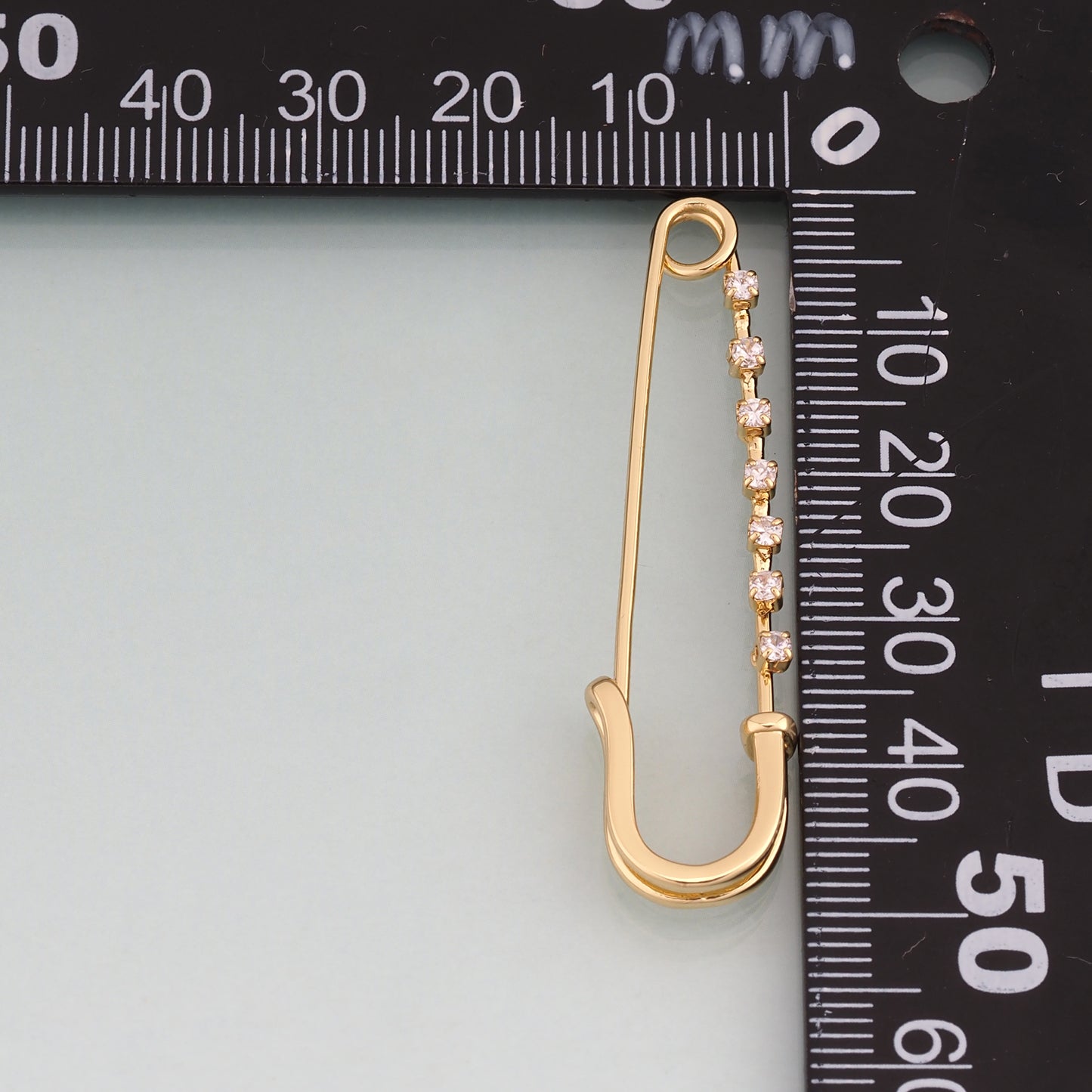 18K Gold Filled CZ Paperclip Pendant,Paperclip Charm Bracelet Necklace for DIY Jewelry Making Supply