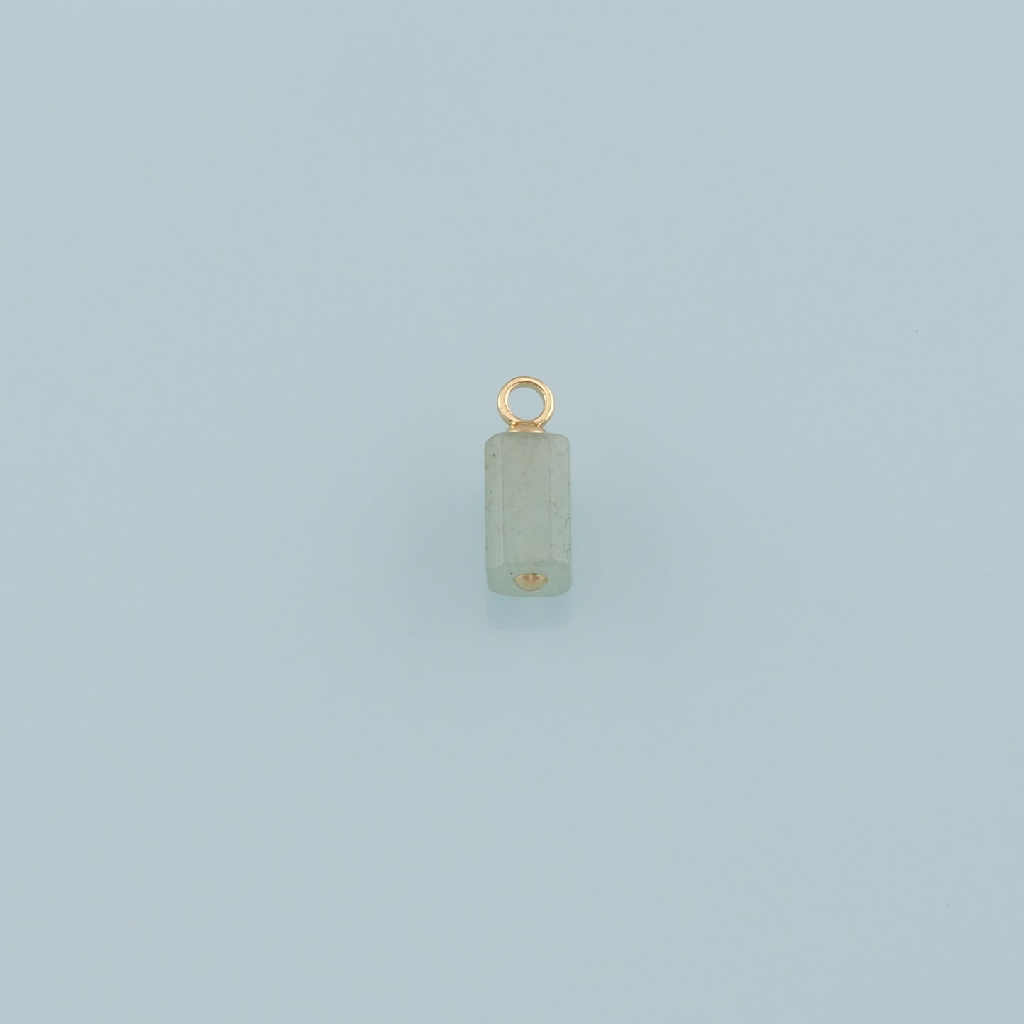 18K Gold Filled Rectangle Pendant,Natural Stone Charm Bracelet Necklace for DIY Jewelry Making Supply