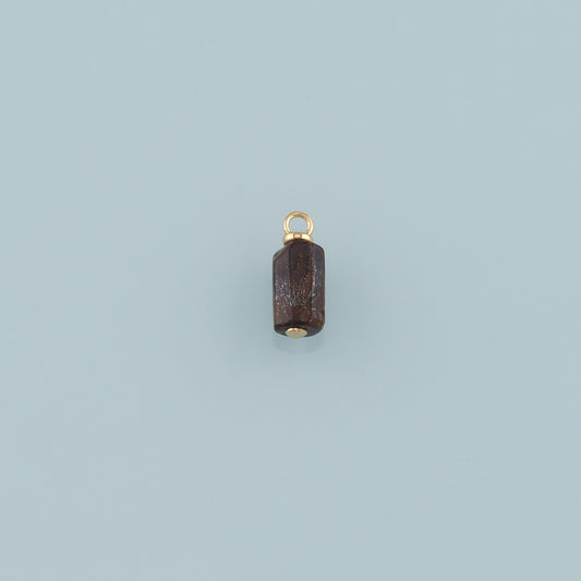 18K Gold Filled Cylinder Pendant,Natural Stone Charm Bracelet Necklace for DIY Jewelry Making Supply