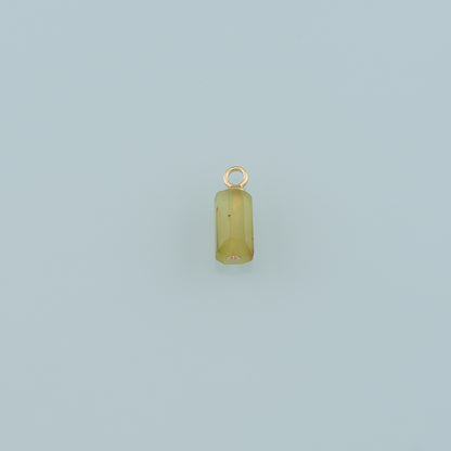18K Gold Filled Cylinder Pendant,Natural Stone Charm Bracelet Necklace for DIY Jewelry Making Supply
