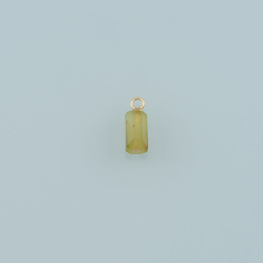 18K Gold Filled Cylinder Pendant,Natural Stone Charm Bracelet Necklace for DIY Jewelry Making Supply