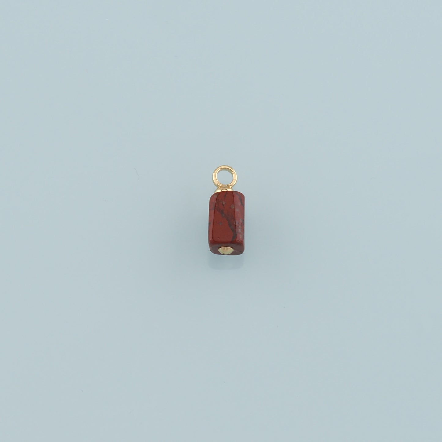 18K Gold Filled Cylinder Pendant,Natural Stone Charm Bracelet Necklace for DIY Jewelry Making Supply