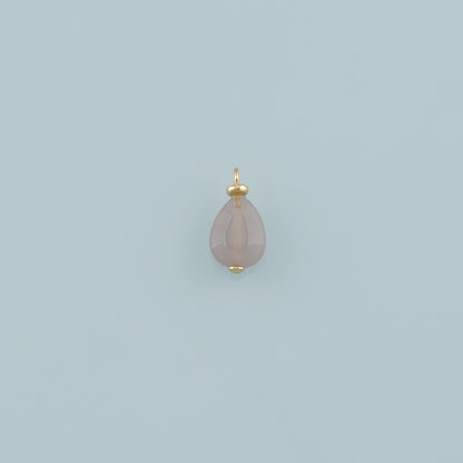 18K Gold Filled Teardrop Pendant,Natural Stone Charm Bracelet Necklace for DIY Jewelry Making Supply
