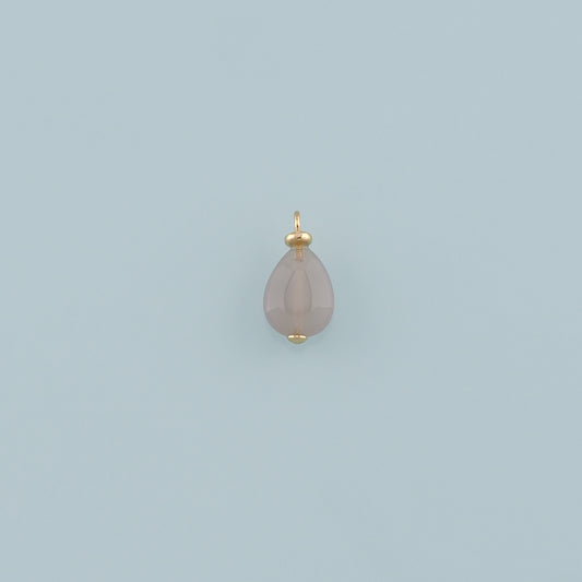 18K Gold Filled Teardrop Pendant,Natural Stone Charm Bracelet Necklace for DIY Jewelry Making Supply