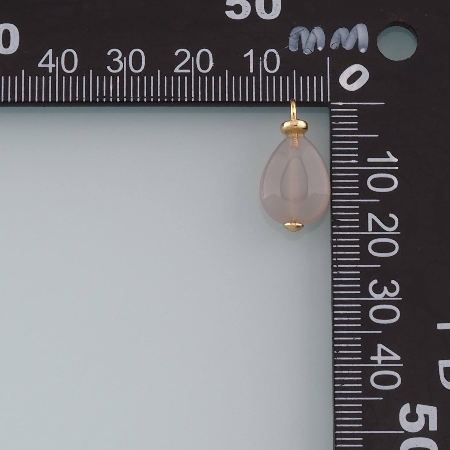 18K Gold Filled Teardrop Pendant,Natural Stone Charm Bracelet Necklace for DIY Jewelry Making Supply