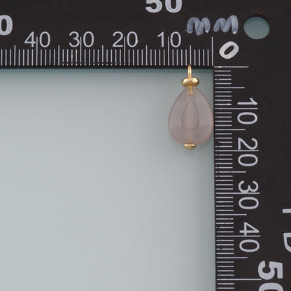 18K Gold Filled Teardrop Pendant,Natural Stone Charm Bracelet Necklace for DIY Jewelry Making Supply