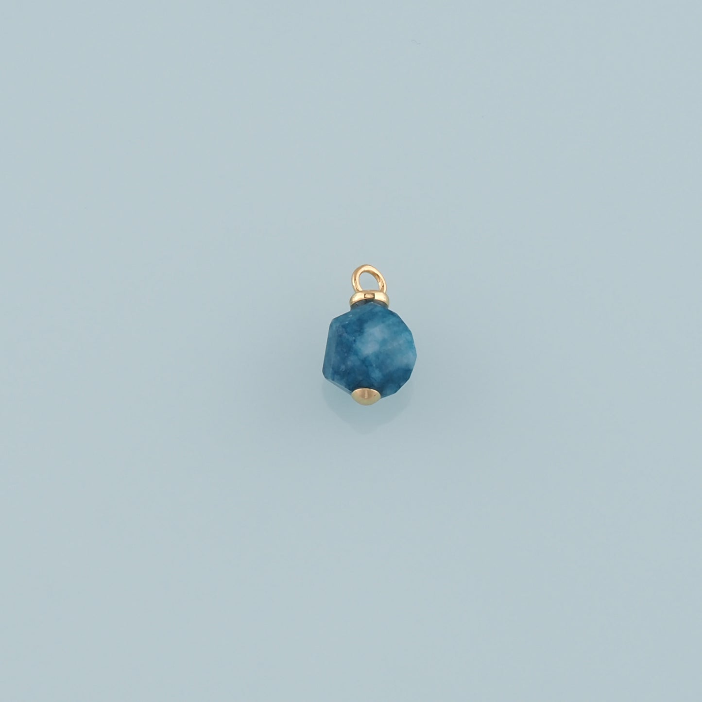 18K Gold Filled Hexagon Pendant,Natural Stone Charm Bracelet Necklace for DIY Jewelry Making Supply