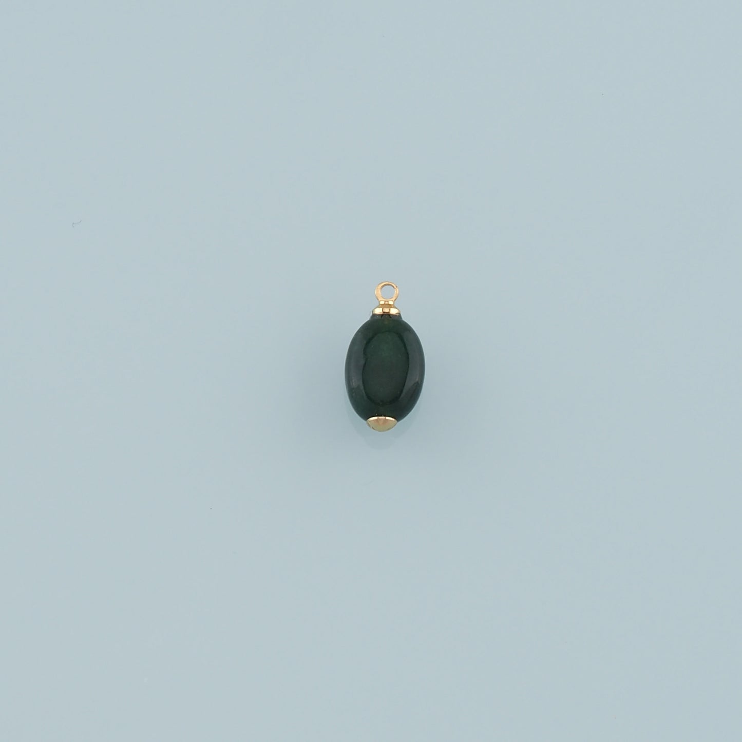 18K Gold Filled Oval Pendant,Natural Stone Charm Bracelet Necklace for DIY Jewelry Making Supply