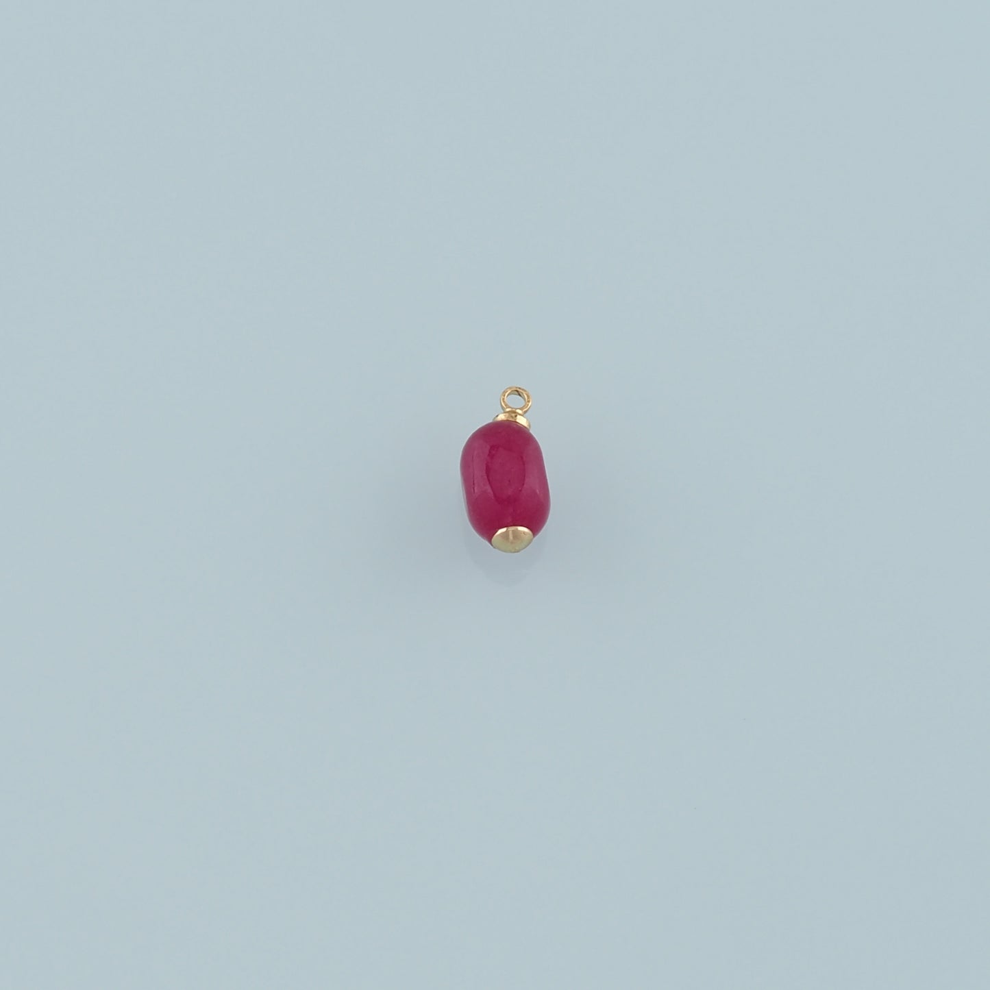 18K Gold Filled Oval Pendant,Natural Stone Charm Bracelet Necklace for DIY Jewelry Making Supply