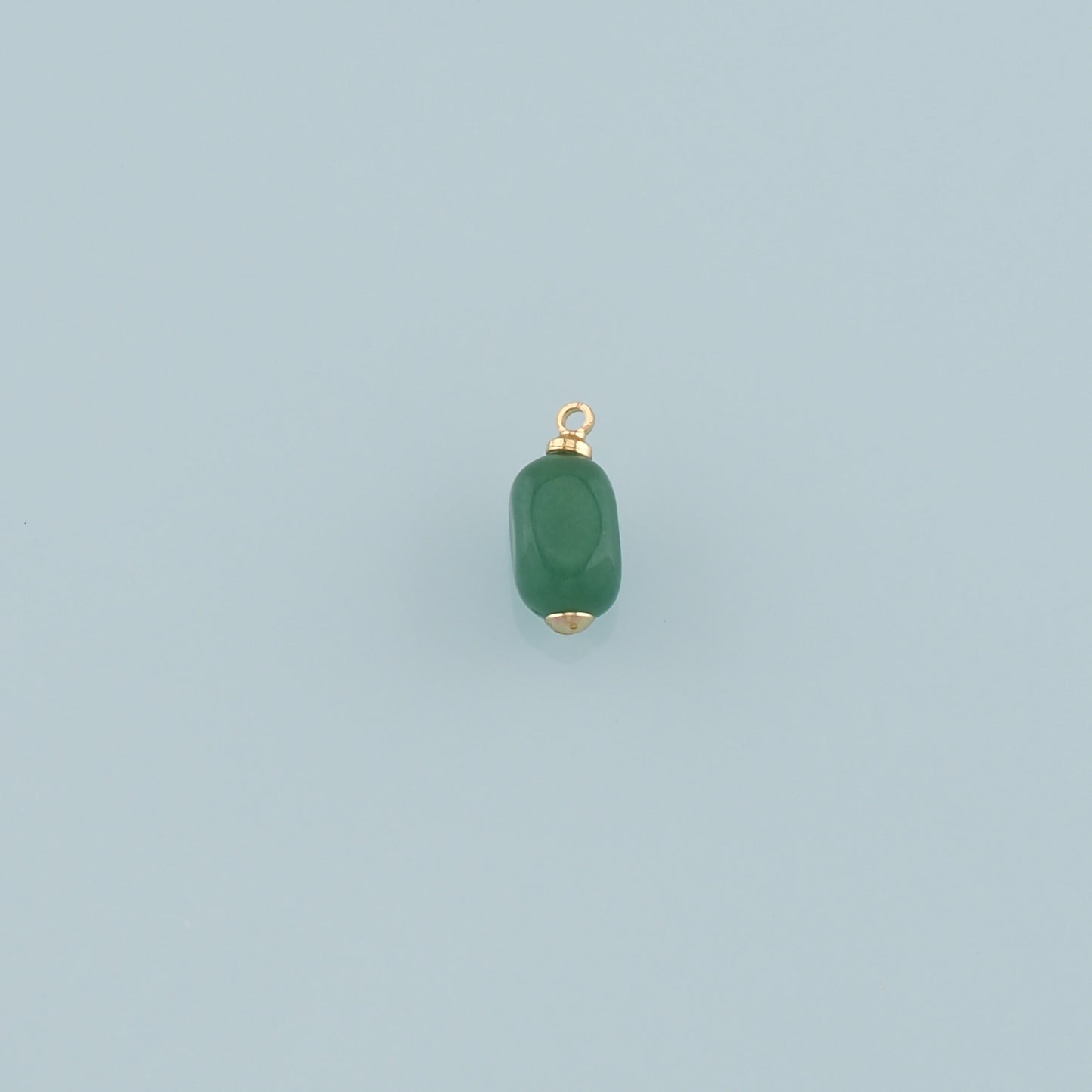18K Gold Filled Oval Pendant,Natural Stone Charm Bracelet Necklace for DIY Jewelry Making Supply