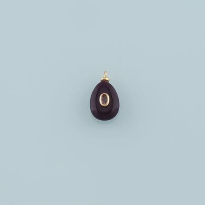 18K Gold Filled Teardrop Pendant,Natural Stone Charm Bracelet Necklace for DIY Jewelry Making Supply