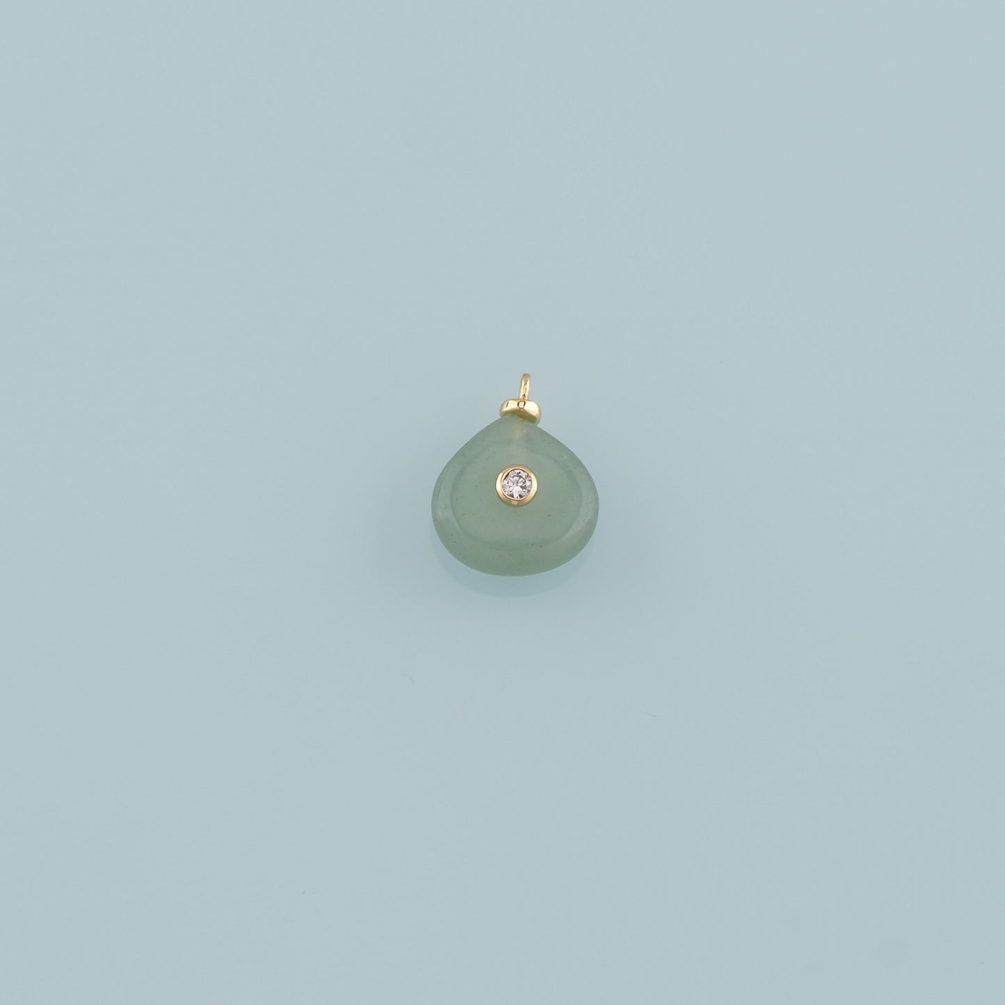 18K Gold Filled Teardrop Pendant,Natural Stone Charm Bracelet Necklace for DIY Jewelry Making Supply