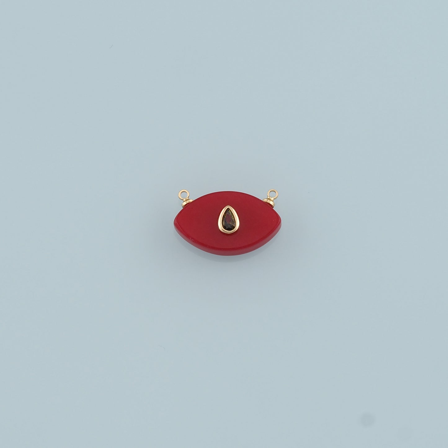 18K Gold Filled Oval Connector,Natural Stone Charm Bracelet Necklace for DIY Jewelry Making Supply