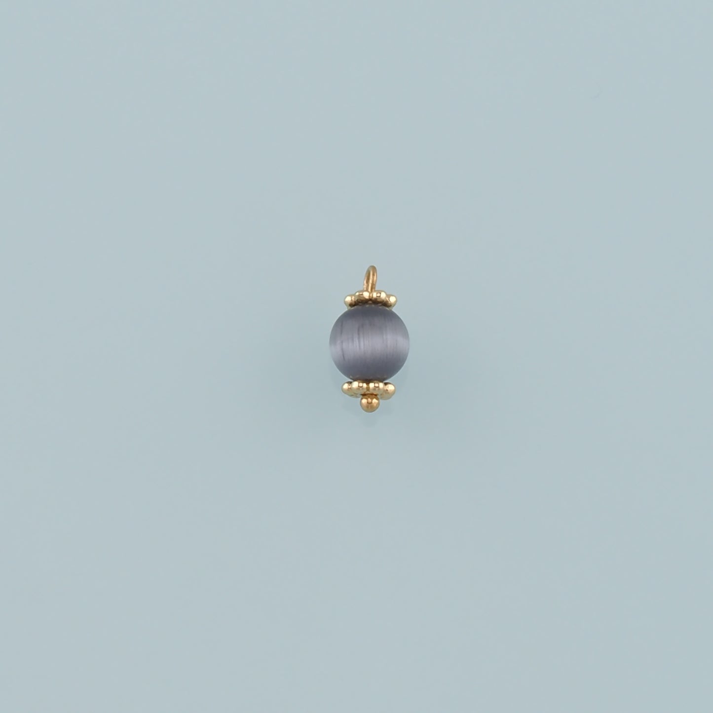 18K Gold Filled Round Pendant,Natural Stone Charm Bracelet Necklace for DIY Jewelry Making Supply