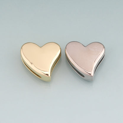 18K Gold Filled Heart Spacer Beads,Heart Beads Bracelet Necklace for DIY Jewelry Making Supply