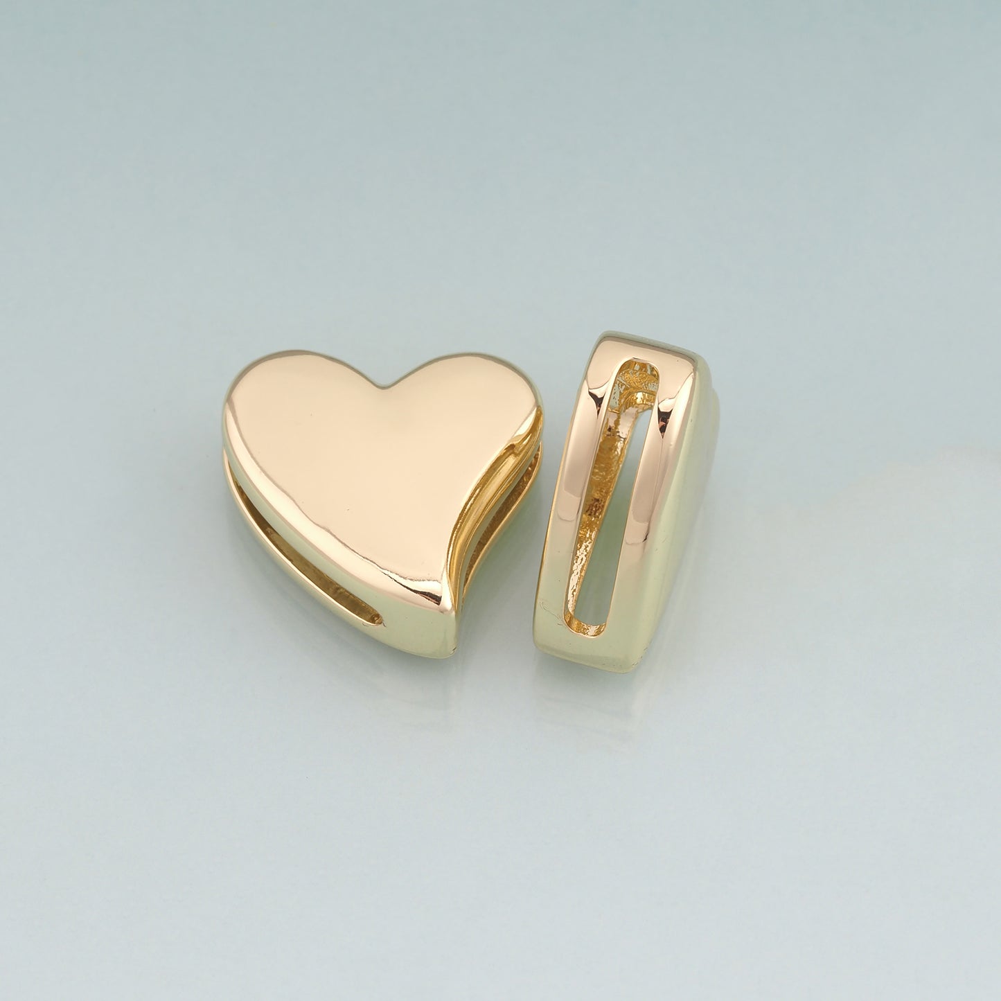 18K Gold Filled Heart Spacer Beads,Heart Beads Bracelet Necklace for DIY Jewelry Making Supply