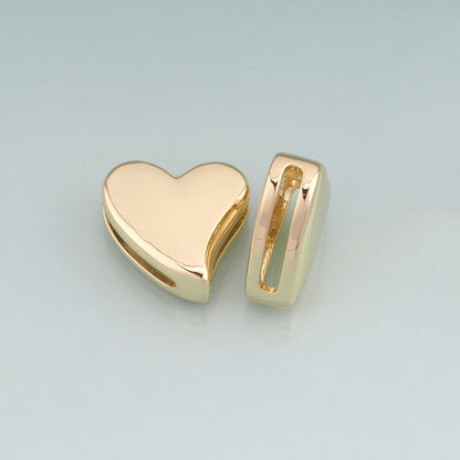 18K Gold Filled Heart Spacer Beads,Heart Beads Bracelet Necklace for DIY Jewelry Making Supply