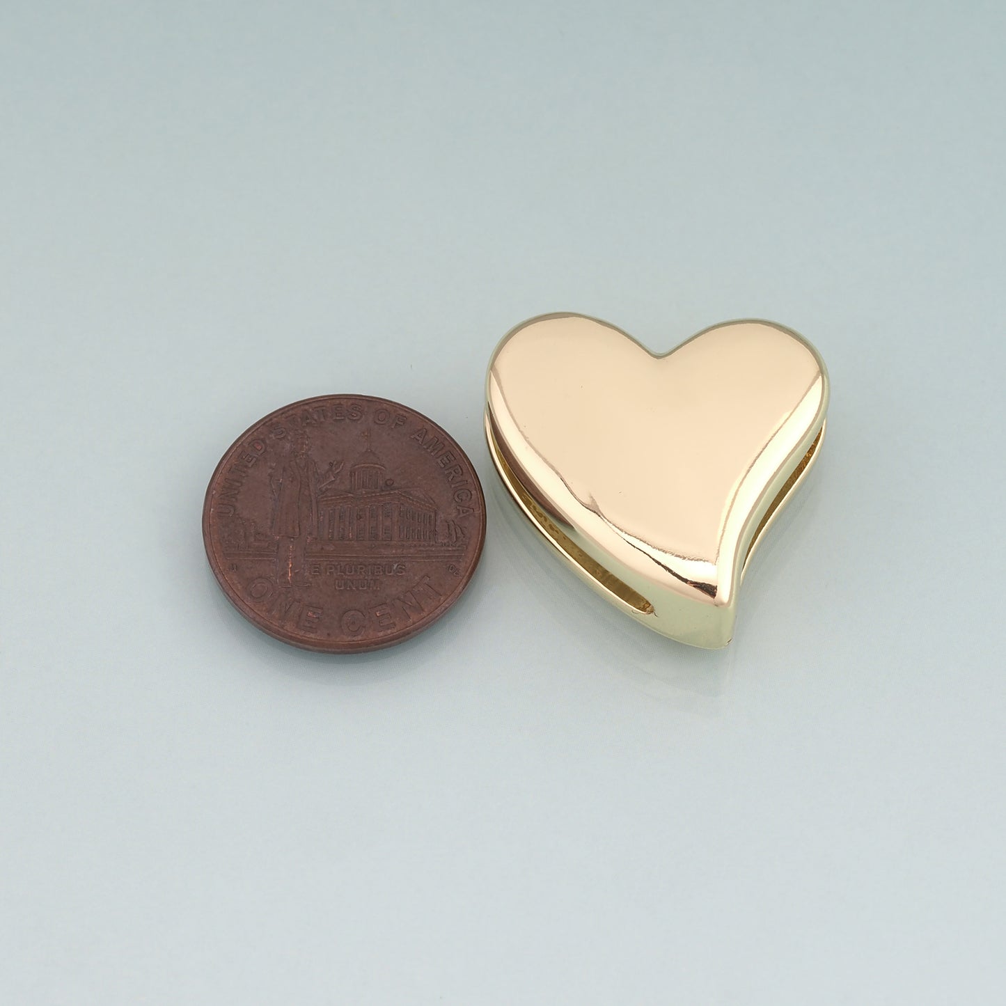 18K Gold Filled Heart Spacer Beads,Heart Beads Bracelet Necklace for DIY Jewelry Making Supply