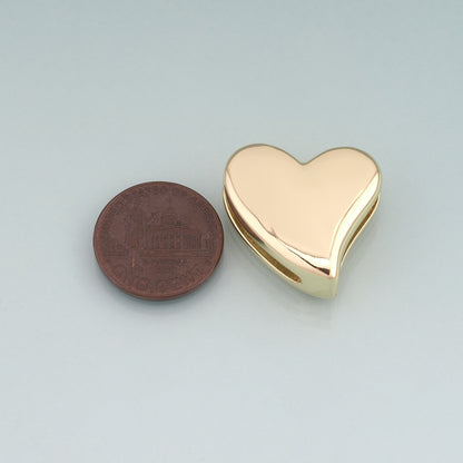18K Gold Filled Heart Spacer Beads,Heart Beads Bracelet Necklace for DIY Jewelry Making Supply