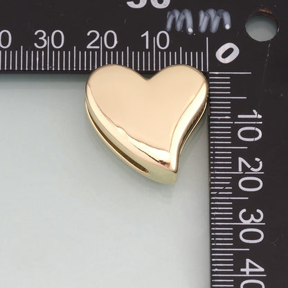 18K Gold Filled Heart Spacer Beads,Heart Beads Bracelet Necklace for DIY Jewelry Making Supply
