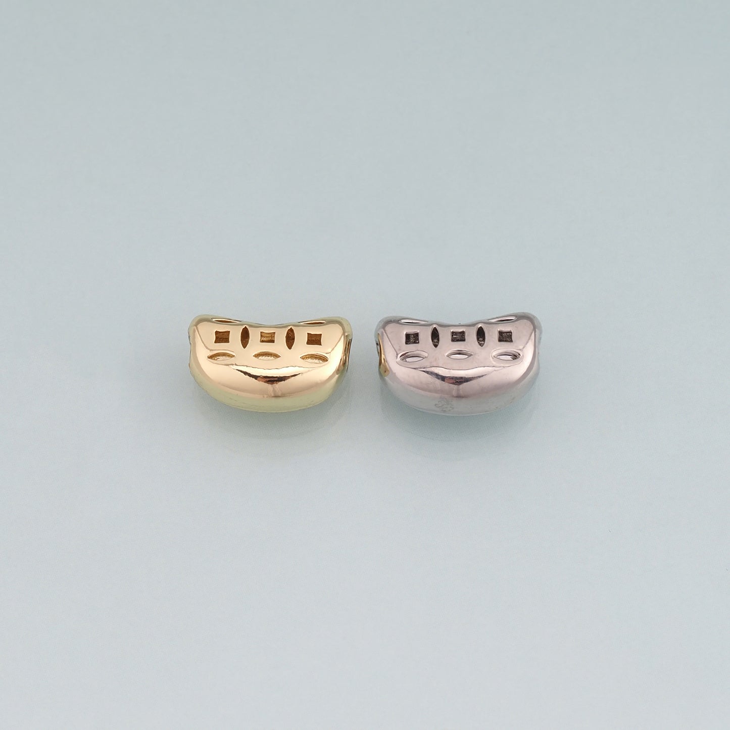 18K Gold Filled Arc Cutout Spacer Beads,Arc Beads Bracelet Necklace for DIY Jewelry Making Supply