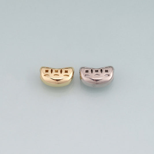 18K Gold Filled Arc Cutout Spacer Beads,Arc Beads Bracelet Necklace for DIY Jewelry Making Supply