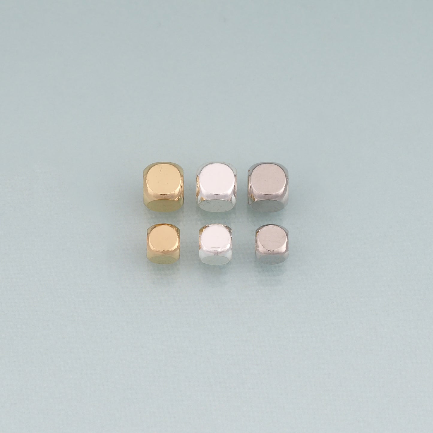 30 Pcs 18K Gold Filled Cube Spacer Beads,Cube Beads Bracelet Necklace for DIY Jewelry Making Supply