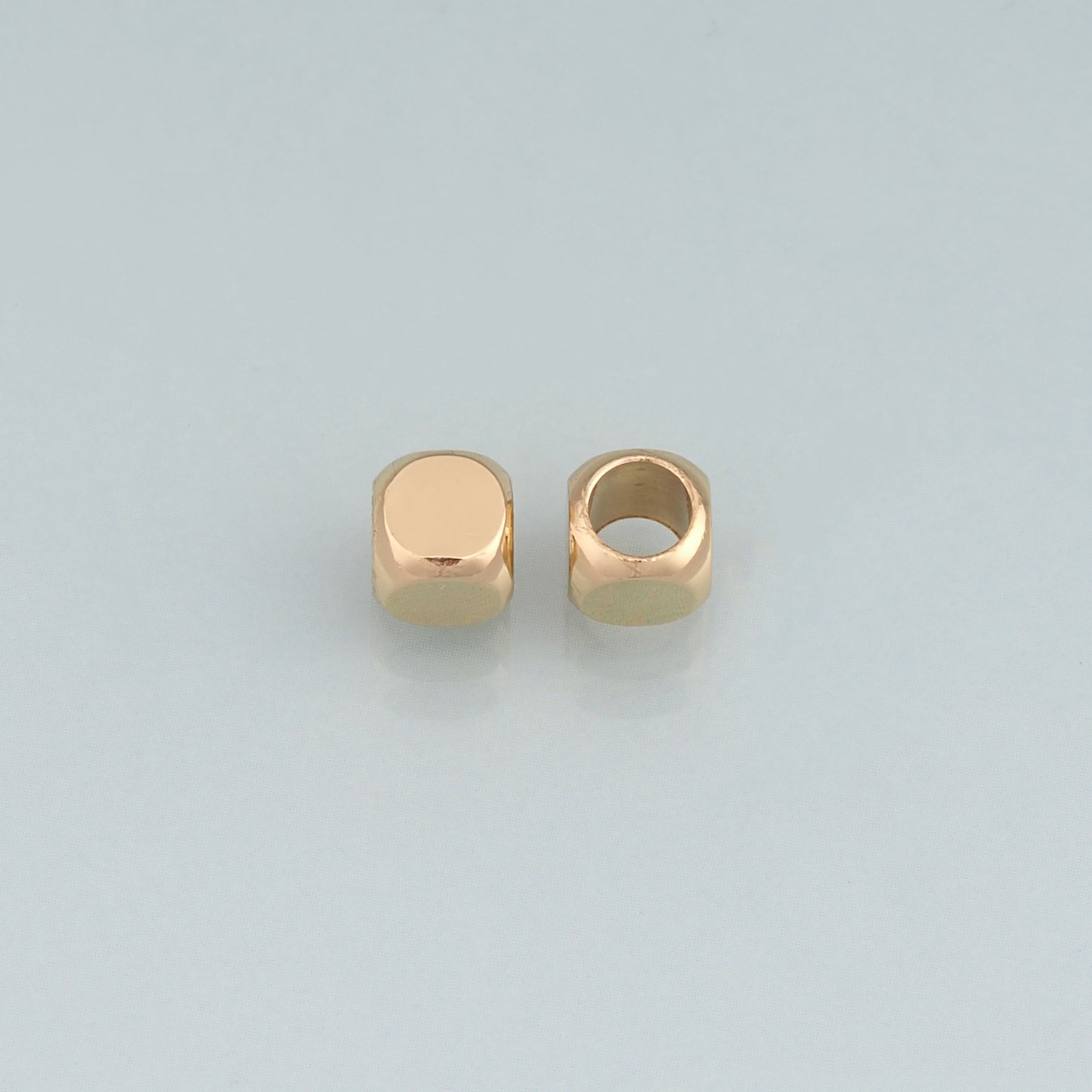 30 Pcs 18K Gold Filled Cube Spacer Beads,Cube Beads Bracelet Necklace for DIY Jewelry Making Supply