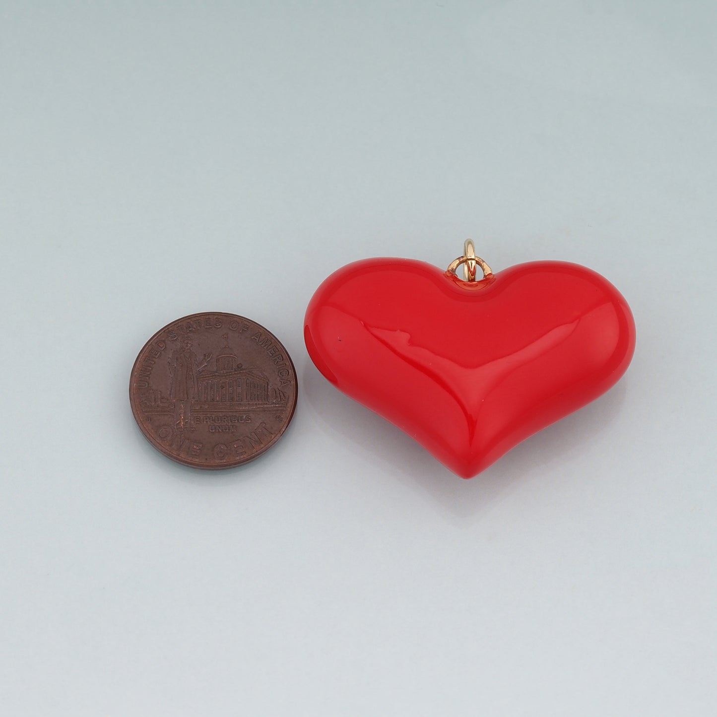 18K Gold Filled Enamel Heart Pendant,Heart Charm Bracelet Necklace for DIY Jewelry Making Supply