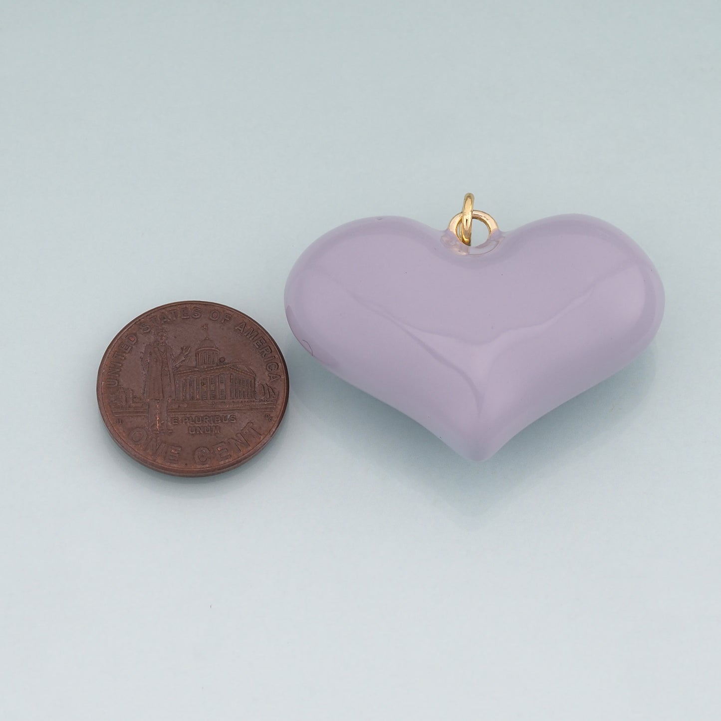 18K Gold Filled Enamel Heart Pendant,Heart Charm Bracelet Necklace for DIY Jewelry Making Supply